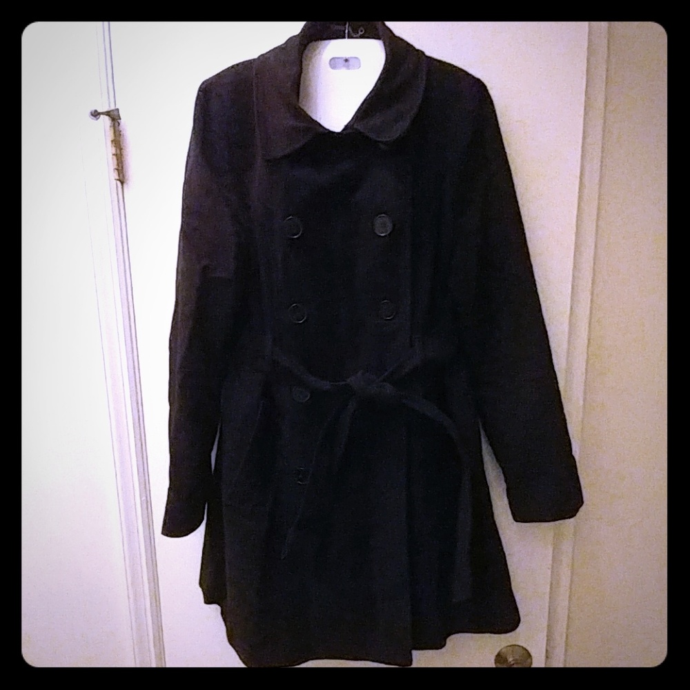 Merona Women's Cotton BlackTrench Coat